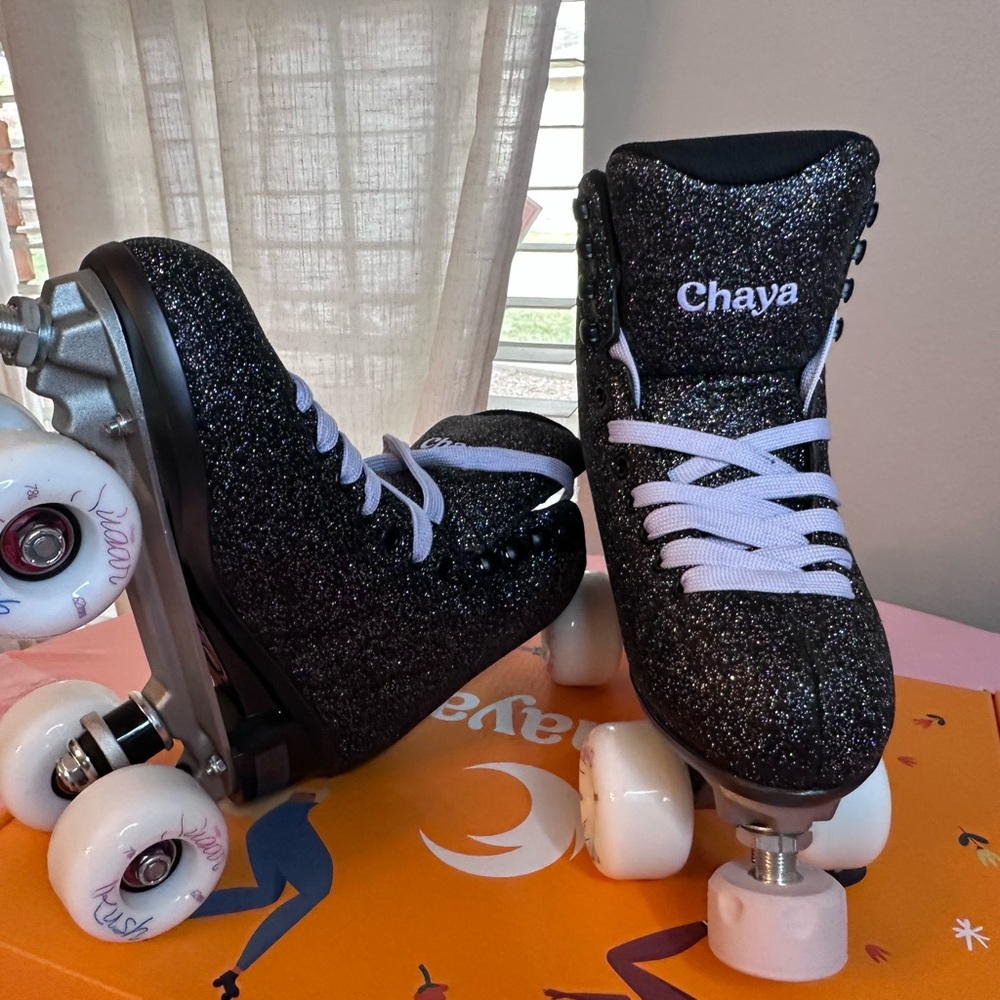 Chaya Black Glitter Melrose Deluxe Starry Night Rollerskates